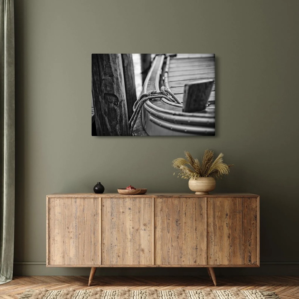 Kép - Egy kikötött hajó (90x60 cm)