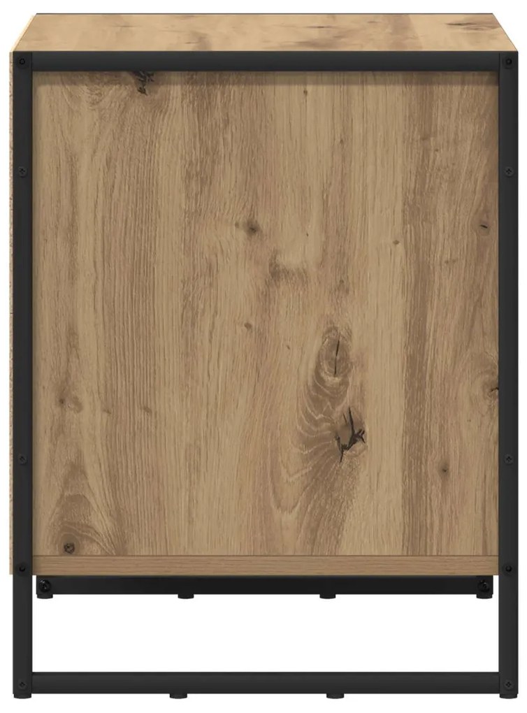 vidaXL Éjjeli asztal fiókkal Művészi tölgy 50 x 39.5 x 50 cm Faanyag