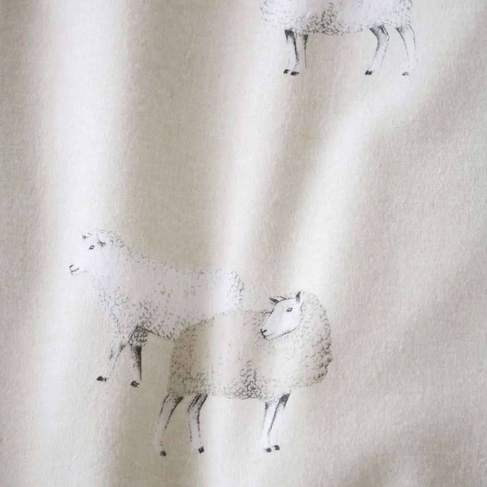 Bézs kétszemélyes flanel ágyneműhuzat 200x200 cm Sheep – Catherine Lansfield