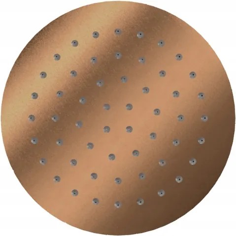 Zuhanyfej 25 cm kerek slim, szálcsiszolt réz