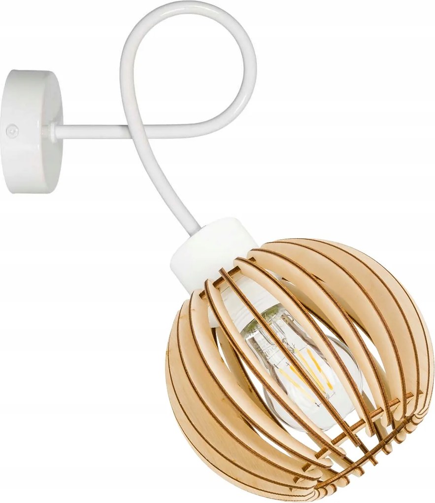 Fali lámpa E27 fix loft gömb fa