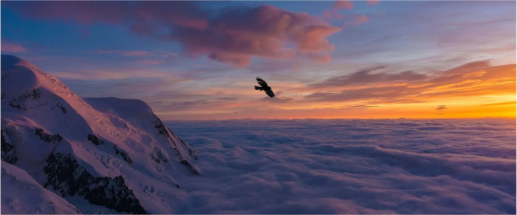Kép naplementekor, Mt. blanc (120x50 cm)