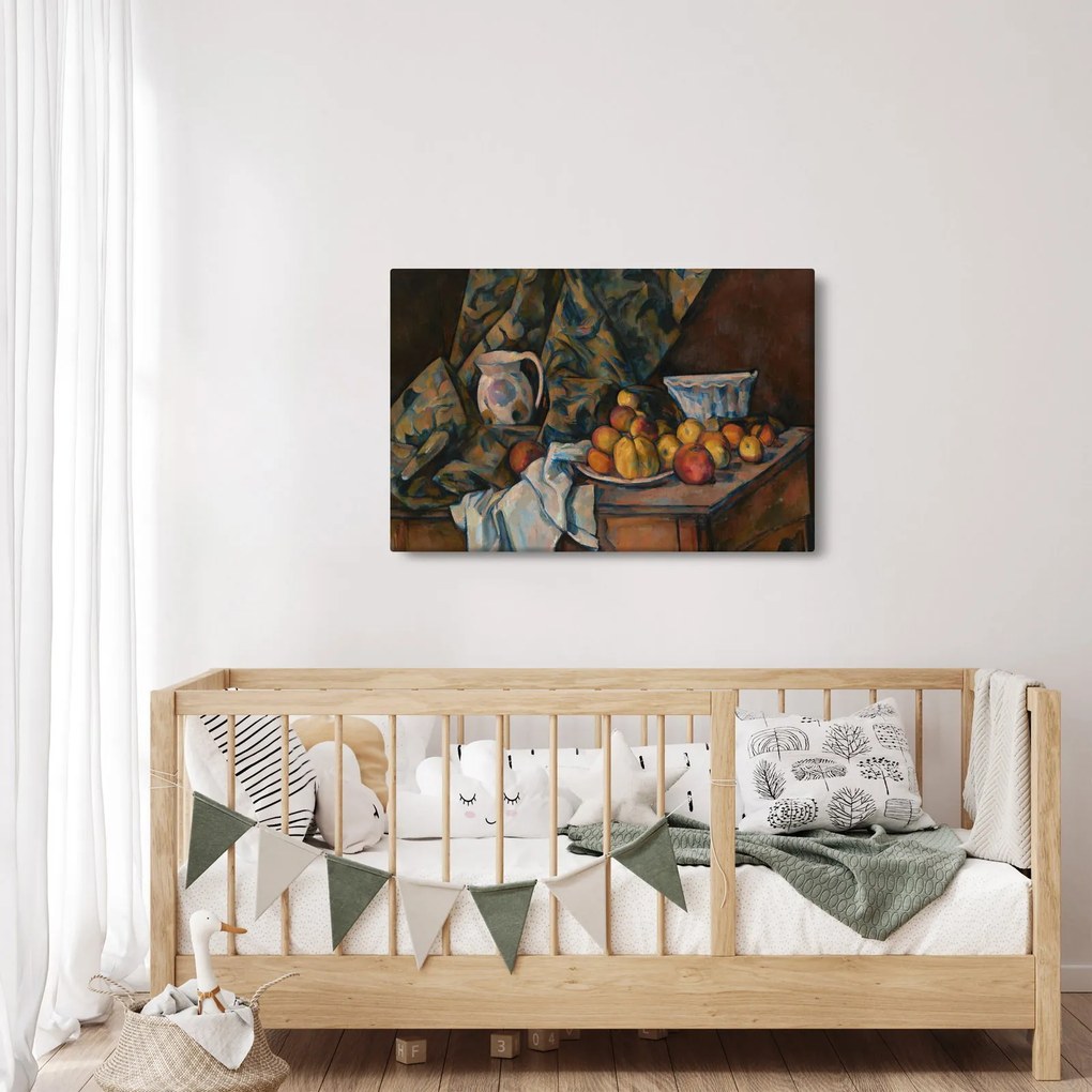 Kép - Paul Cézanne, Still Life with Apples and Peaches, reprodukciók (90x60 cm)