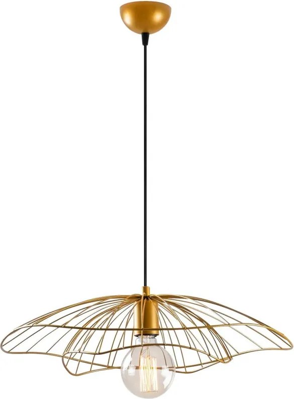 Tel 6502 arany fém függőlámpa, Ø50 cm