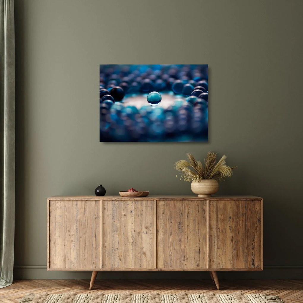 Festés - Kék golyók (üvegen) (70x50 cm)