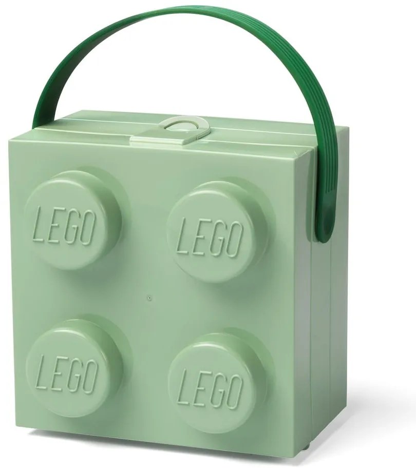 Világoszöld tárolódoboz fogantyúval - LEGO®