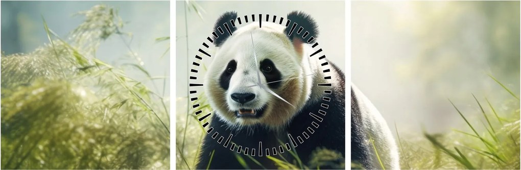 Kép - Panda (órával) (90x30 cm)