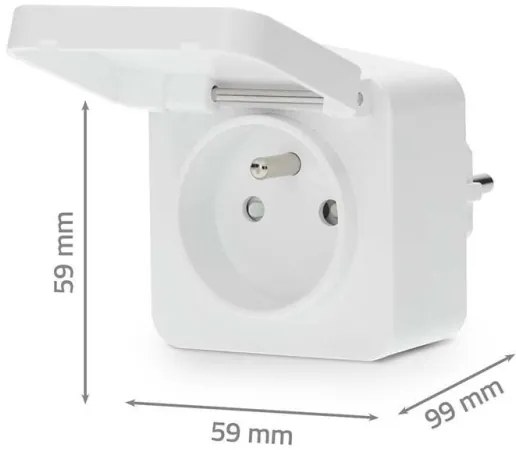 Nedis ZBPO130EWT Smartlife Wi-Fi zásuvka 3680W/230V/16A IP44 Typ E