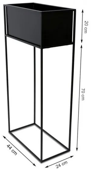 Virágállvány 90x44 cm fekete