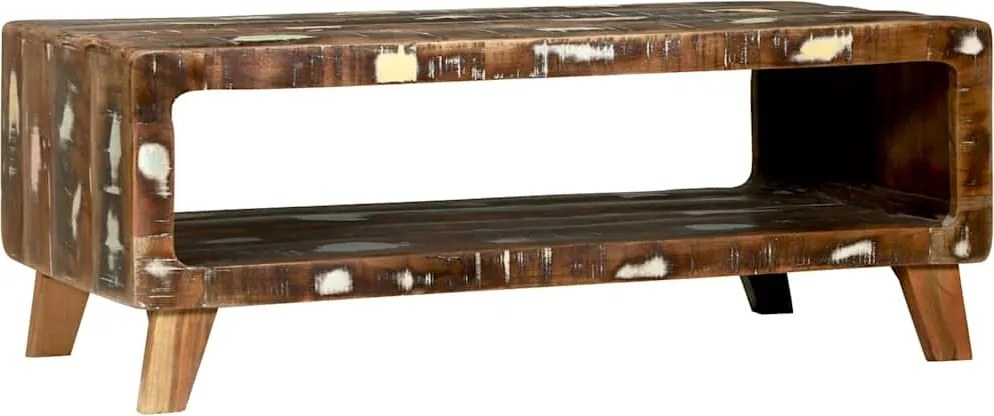 vidaXL Dohányzóasztal 90 x 50 x 35 cm Szilárd Újrahasznosított Fa