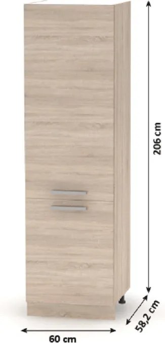 Élelmiszer szekrény, tölgy sonoma, NOVA PLUS NOPL-081-60