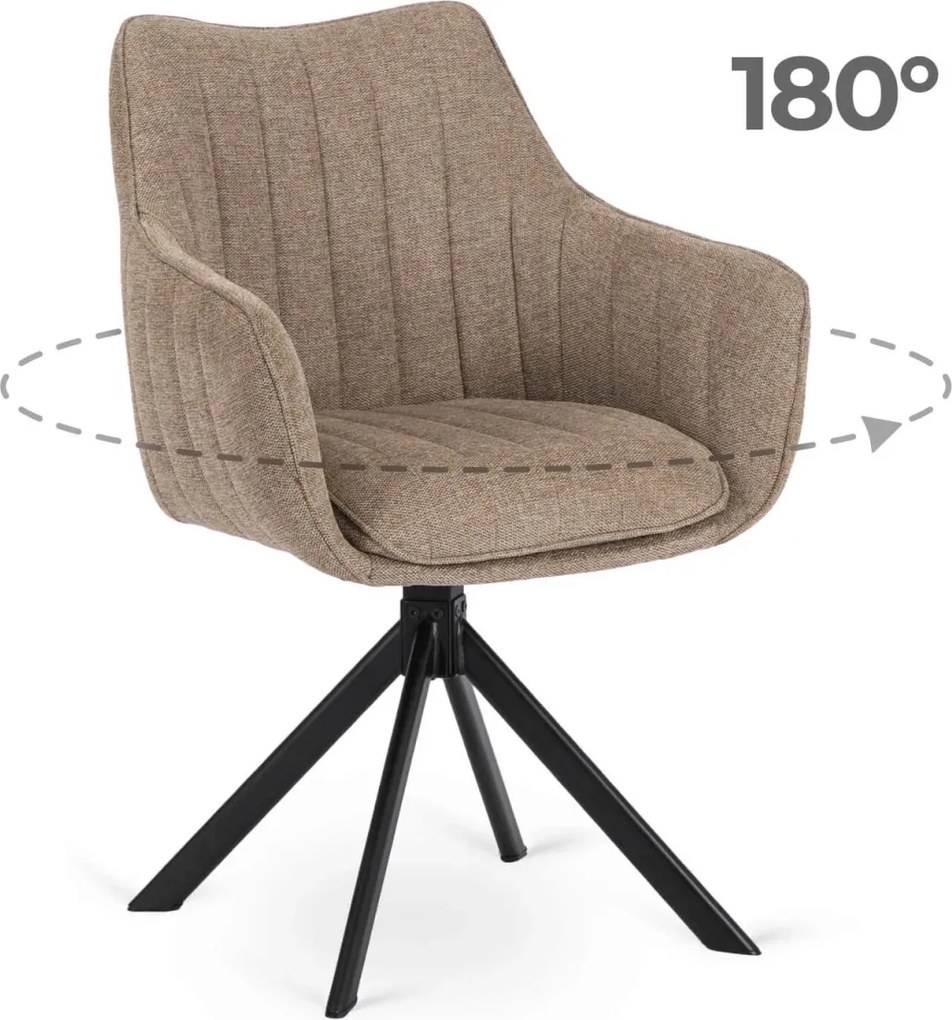 MUMBAI forgó étkezőszék bézs