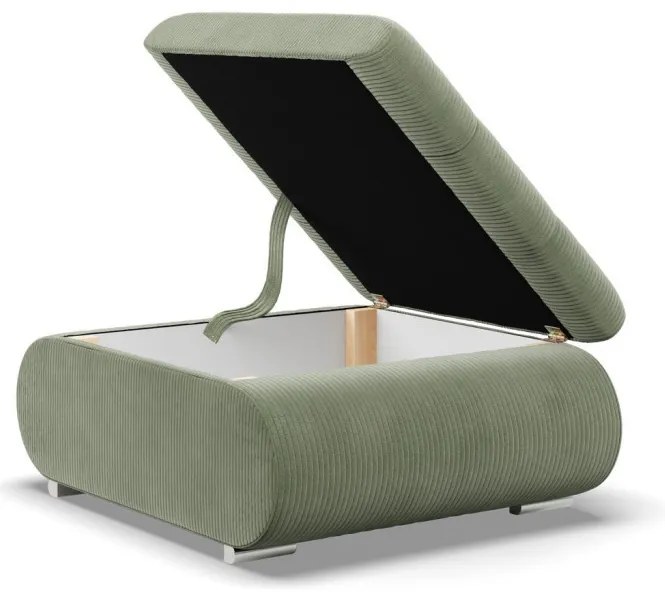 Tokio puff, kordbársony, zöld