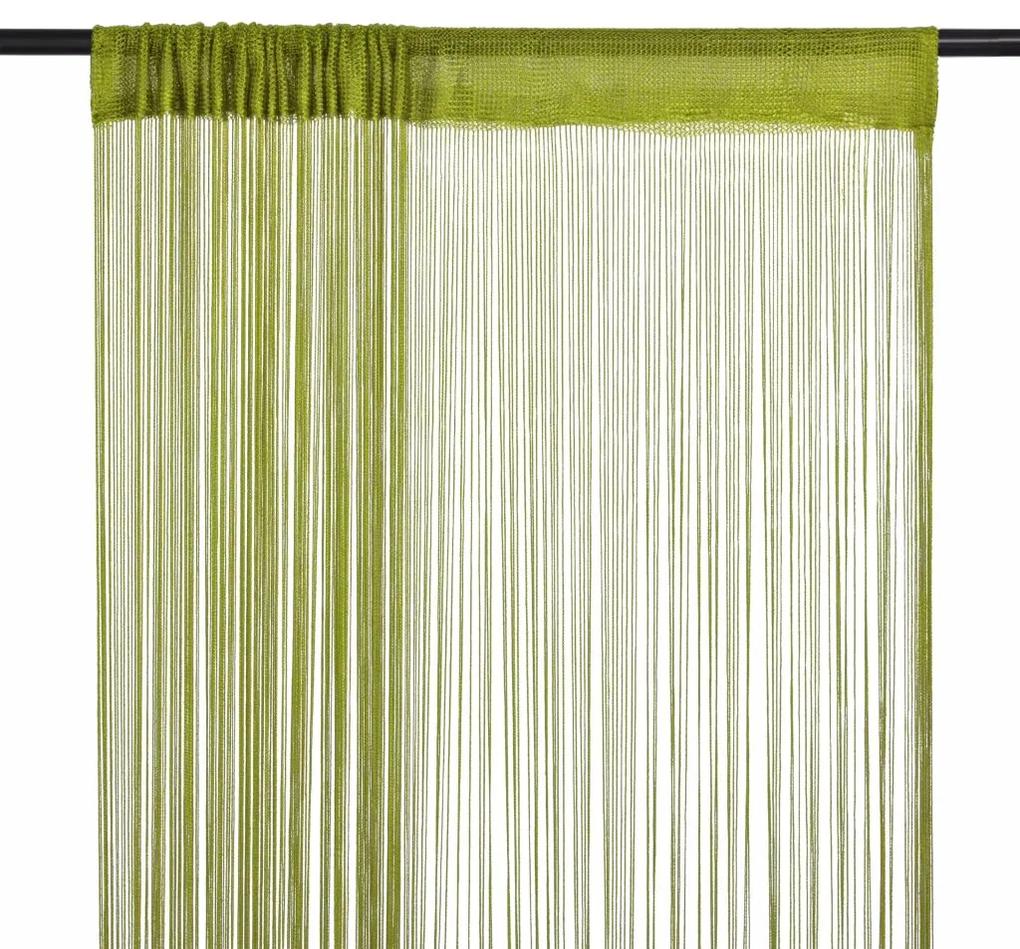 vidaXL 2 db zöld zsinórfüggöny 100 x 250 cm