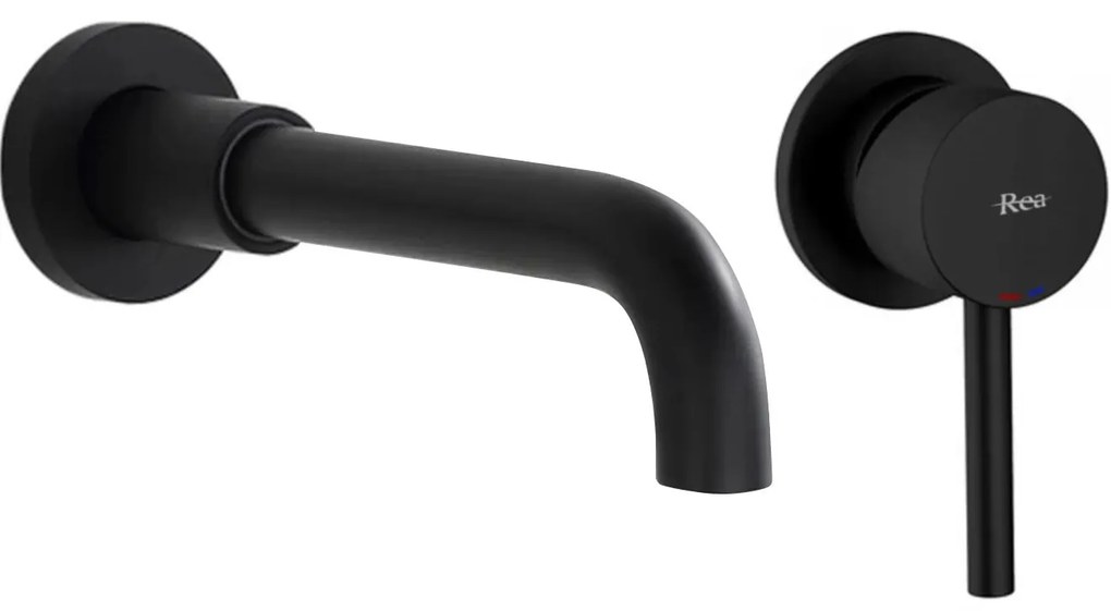 Falra szerelhető csaptelep Rea Lungo LONG black mat + box