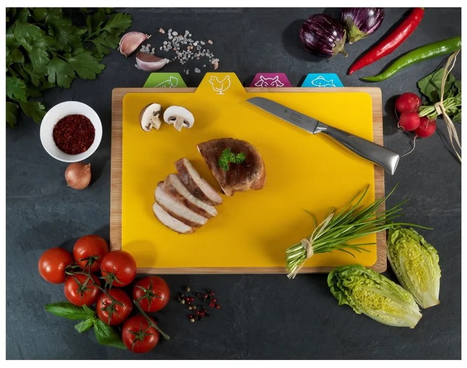 Bambusz vágódeszka 22,5x32,5 cm Bella – Wenko