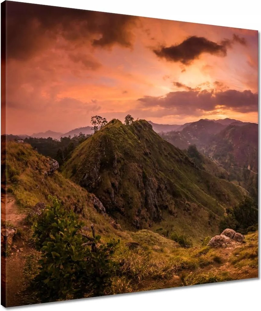 Vászonkép 50x50 Tájkép hegyekkel Tájkép