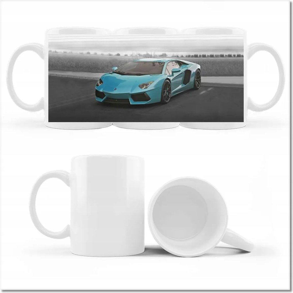 Nyomott mintás bögre, autós