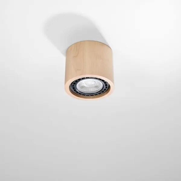 Sollux SL.0913 - Mennyezeti lámpa BASIC AR111 1xGU10/40W/230V bükkfa