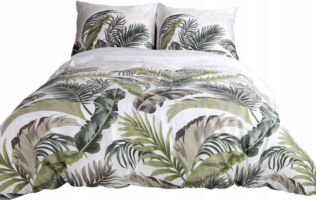 Ágynemű garnitúra 160x200 Szatén 100% Pamut mintás 1533/1 zöld szín