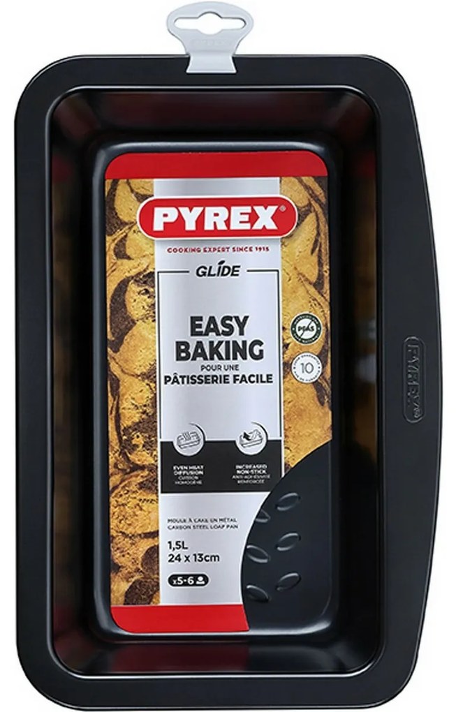 Pyrex Glide püspöki kenyérsütő forma 24 x 13 cm