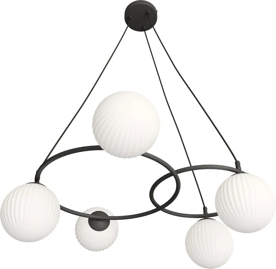 Emibig modern függeszték libra fehér fekete emi1379/5