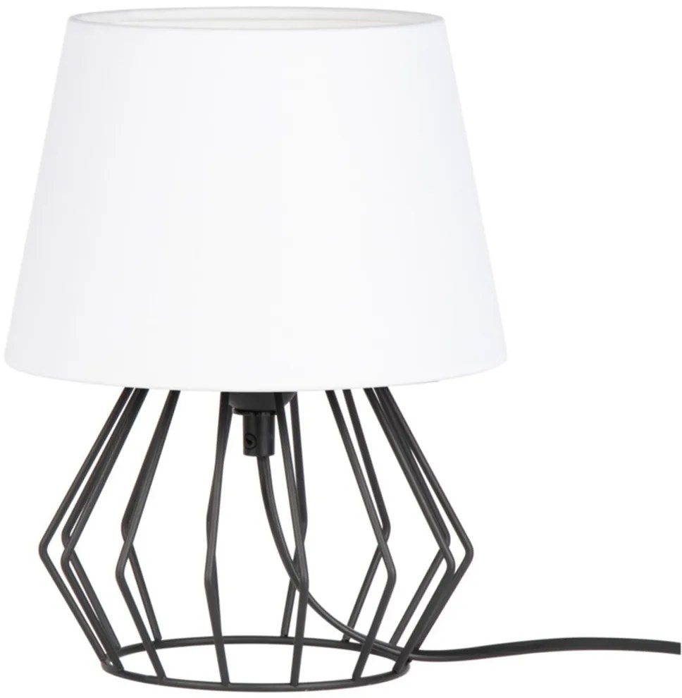 Spot-Light 7667104 - MANGOO asztali lámpa 1xE27/40W/230V fehér/fekete