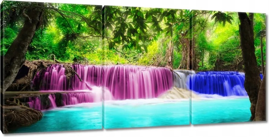 Vászonkép 150x70 Színes vízesés