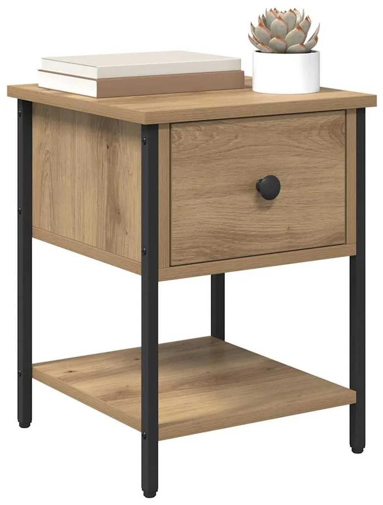 Éjjeli asztal fiókkal Artisan tölgy 34 x 35,5 x 45 cm Faanyag