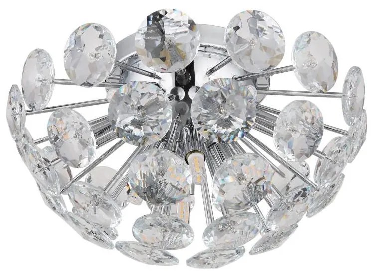 Globo 16047DC - Mennyezeti lámpa VIRINA 10xG9/7W/230V fényezett króm átm. 39 cm