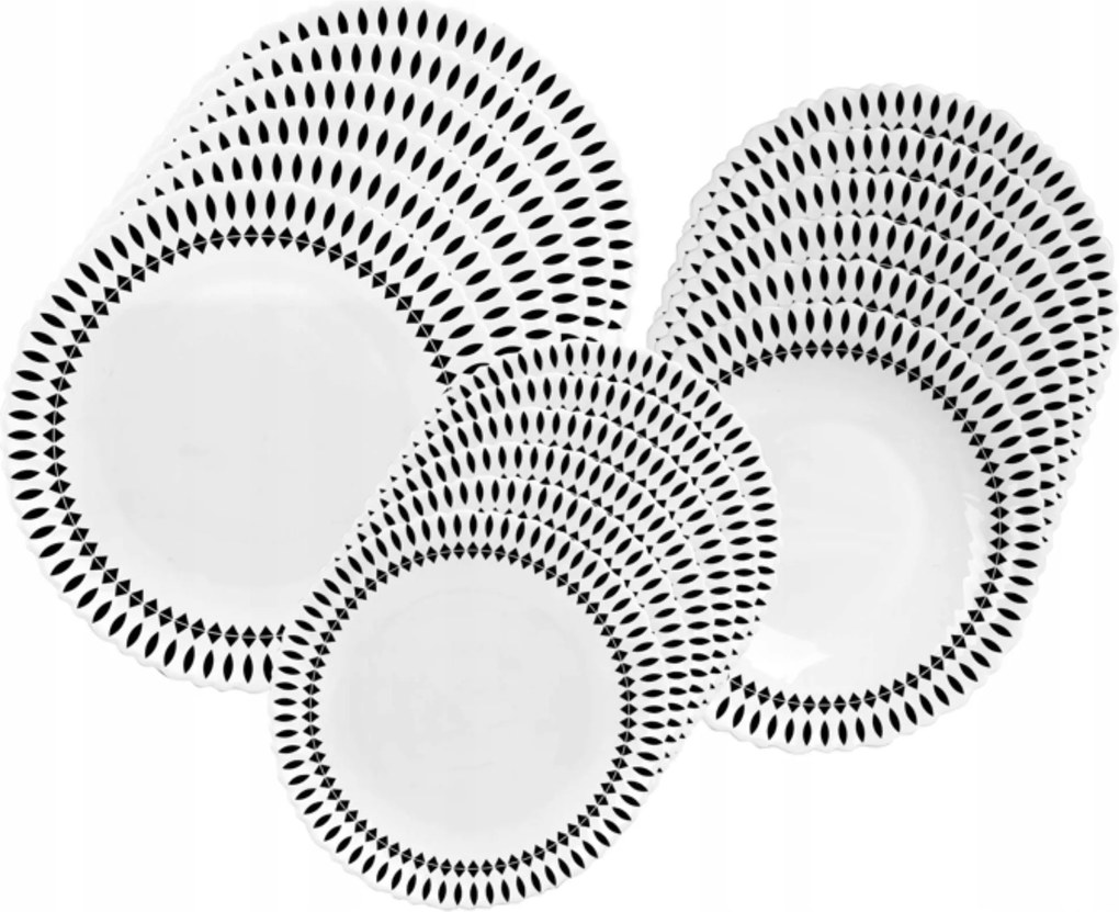 Tányér Szett 18EL 6 Személyes Elza Mintás