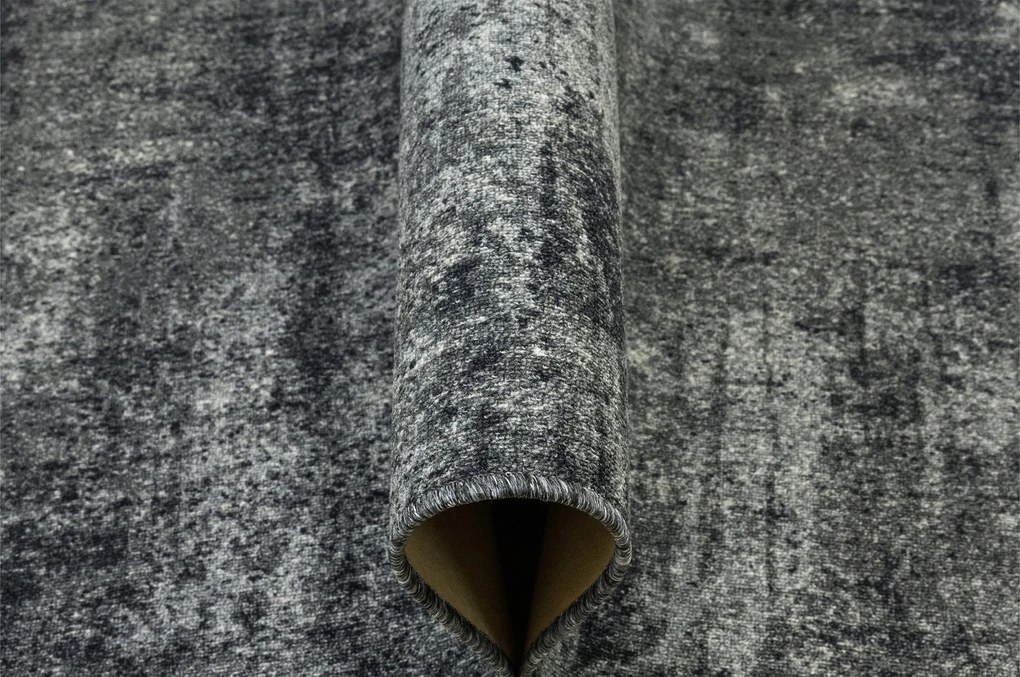 Hurkapálca Szőnyeg Nappaliba Szürke Grafit Beton Marl Filc 150x300 cm