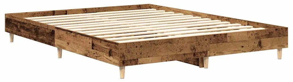 antik fa szerelt fa ágykeret matrac nélkül 150x200 cm