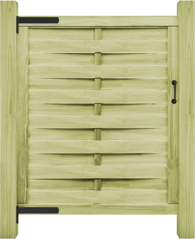 vidaXL zöld impregnált fenyőfa kertkapu 100 x 125 cm