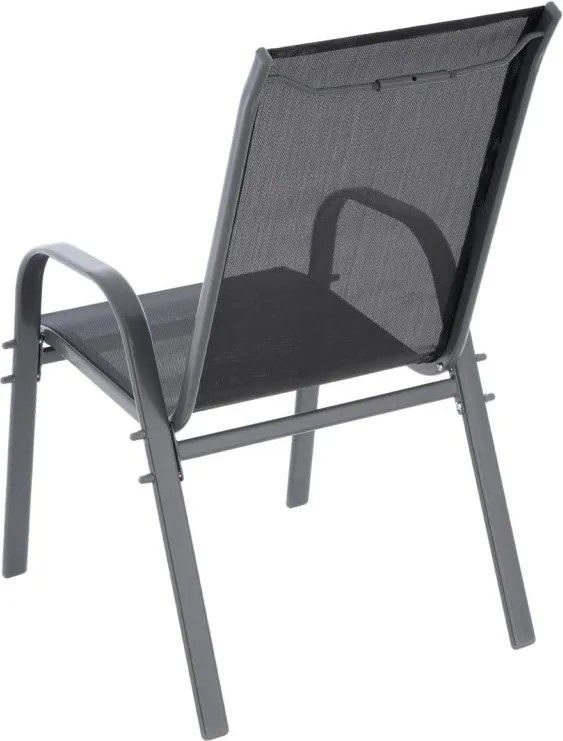 GARTHEN  Kerti szék rakásolható  2 db fekete