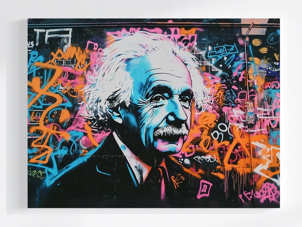 Canvas Vászonkép Fal Graffiti Portré Albert Einstein 80x60