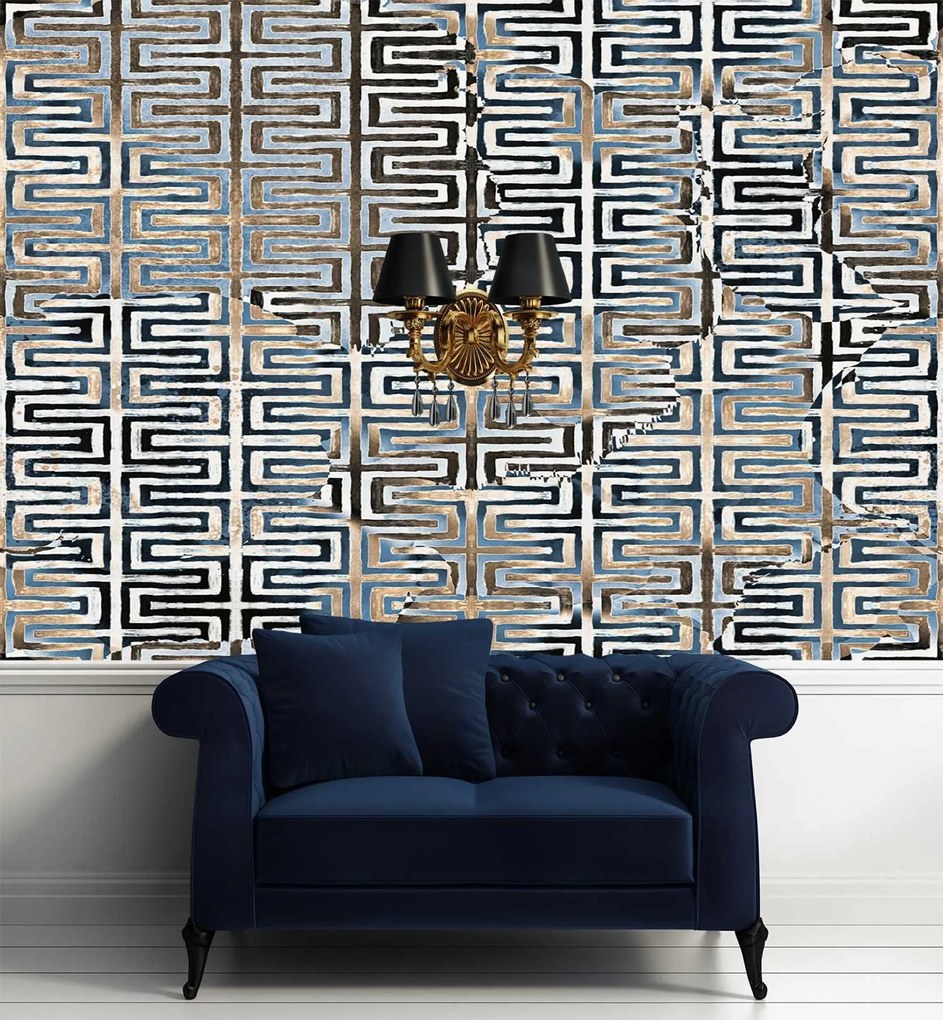 Gario Fotótapéta Arany geometriai minta, csillogás Anyag: Vlies, Méret: 400 x 280 cm