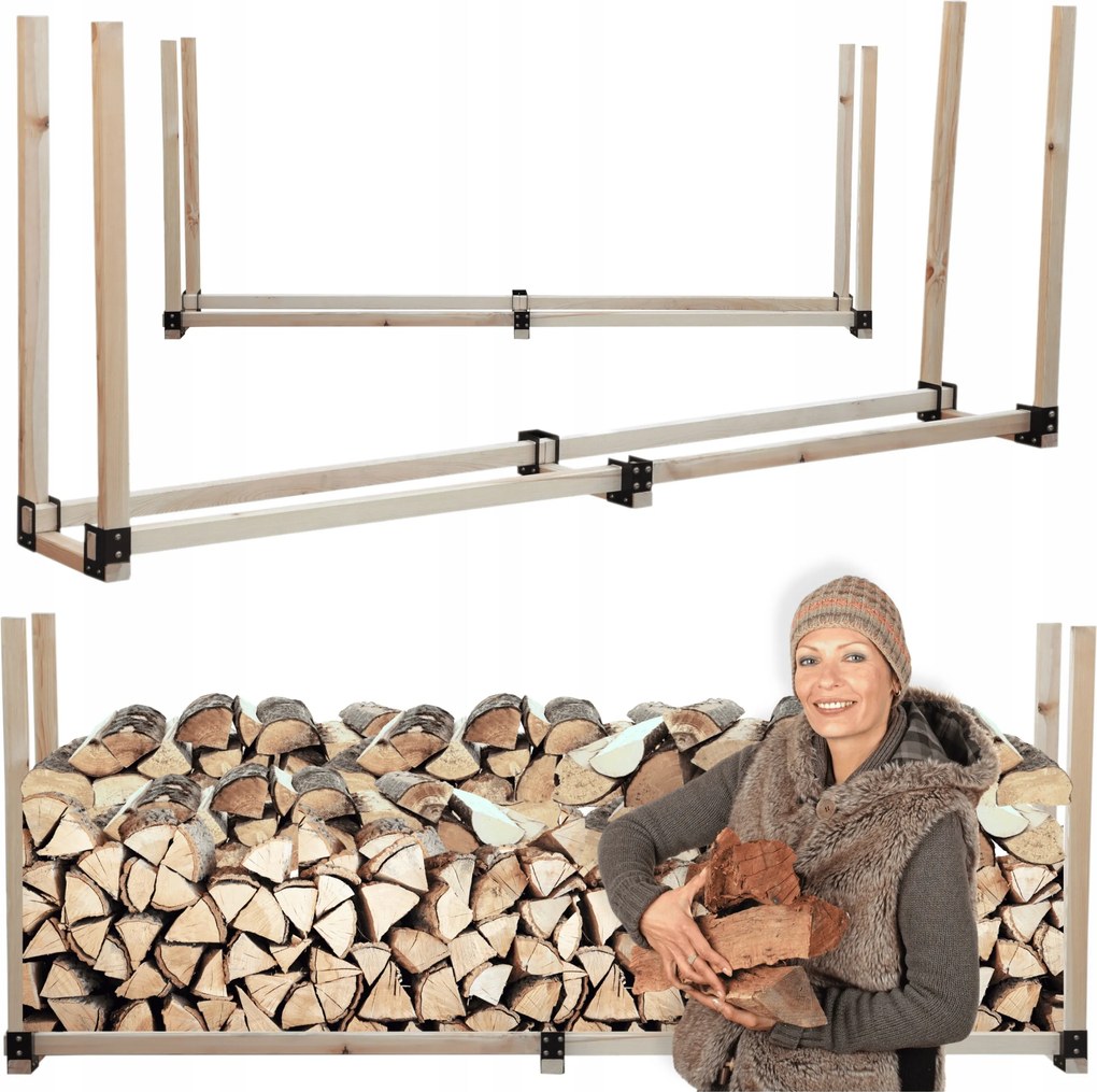 Kandalló fa állvány tűzifa tartó 1,5 m3 Eko