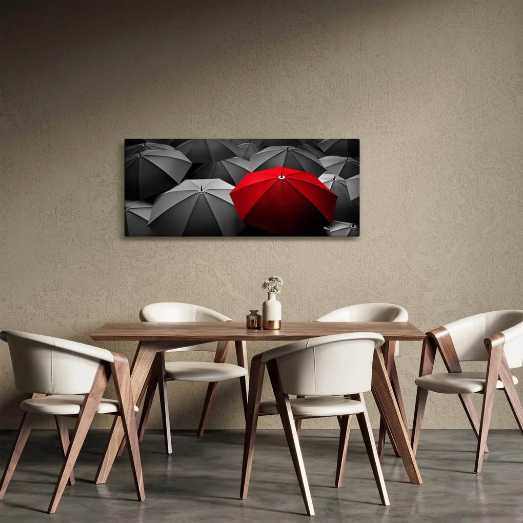 A nyitott napernyők képe (120x50 cm)
