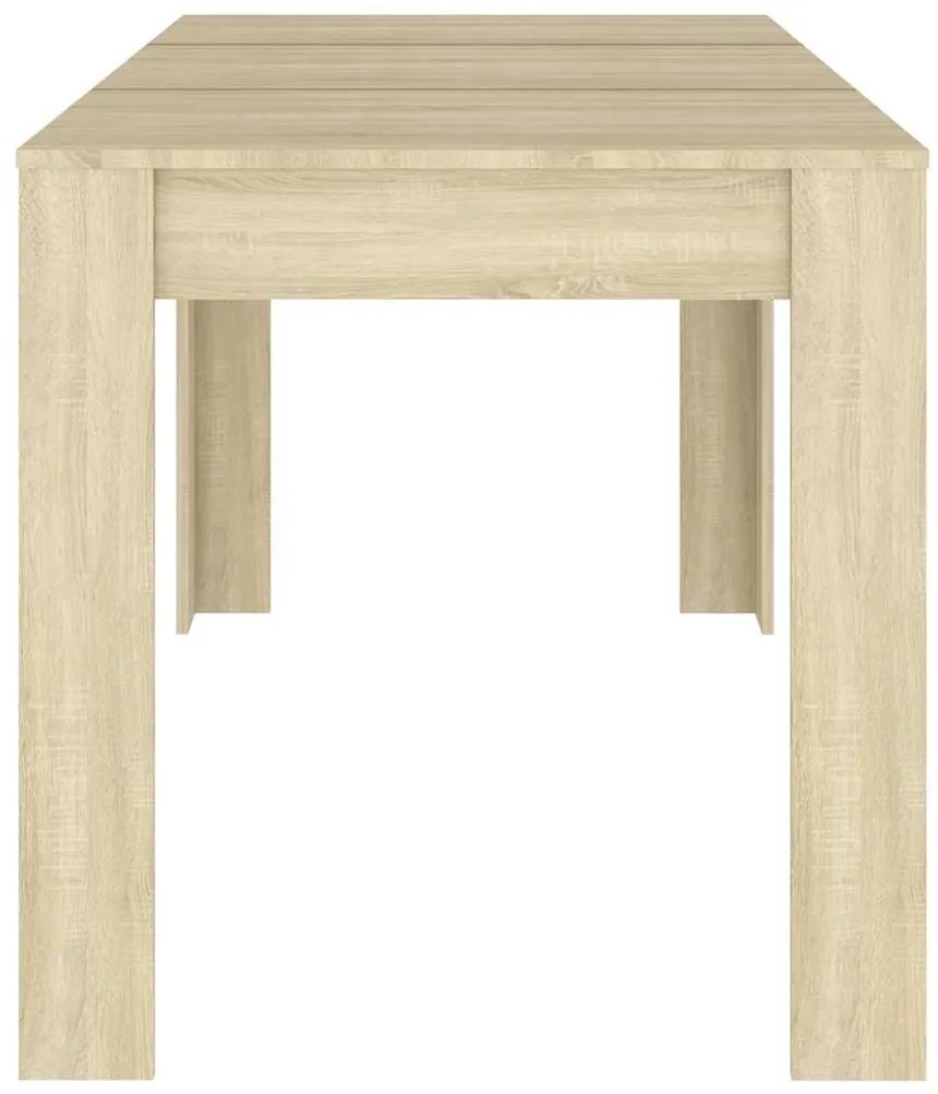 Sonoma tölgy színű szerelt fa étkezőasztal 140 x 74,5 x 76 cm