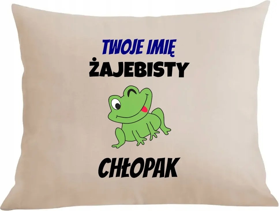Párna párnahuzat Ajándék Név Békás Fiú Nap