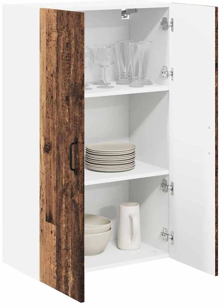 Fali konyhaszekrény polcokkal Öreg fa 60 x 31 x 100 cm Faanyag