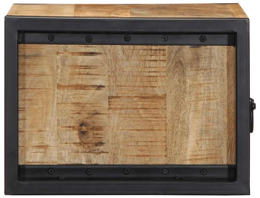 Éjjeli szekrények 2 db tömör nyersfa mangó 40x35x25 cm