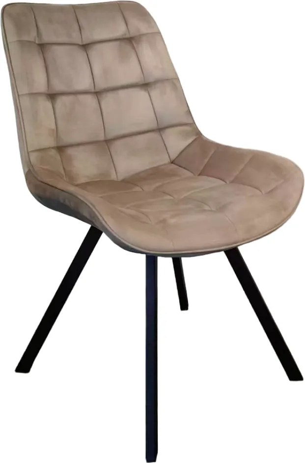 Étkezőszék, szürkésbarna Taupe Velvet szövet/fekete, SAMIRA