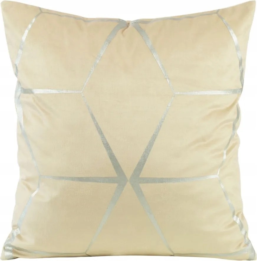 Dekoratív párnahuzat BLINK-28 45x45 Eurofirany bézs/ezüst