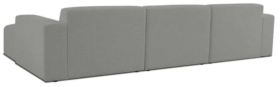 Szürke buklé sarokkanapé (jobb oldali) Roxy – Scandic