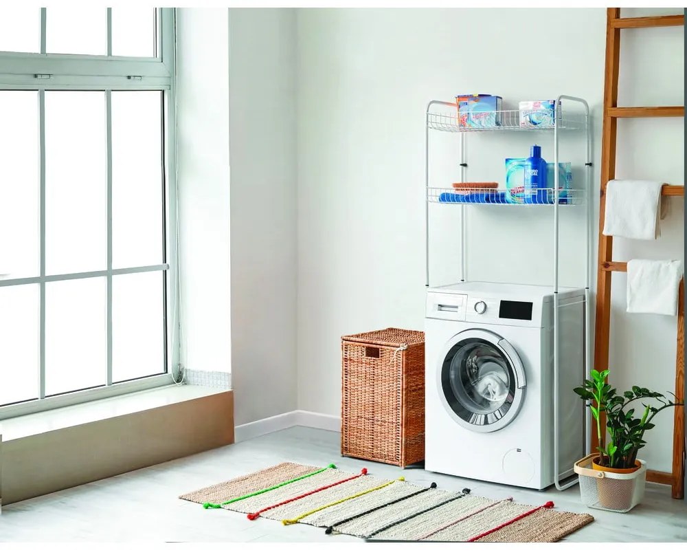 Sky Wash fehér kétszintes polc mosógép fölé - Metaltex