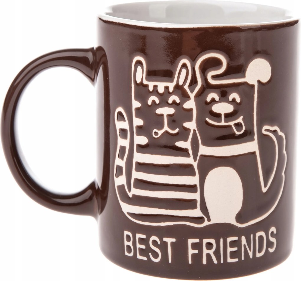 Kerámia bögre Kutya 320 ml barna barátok