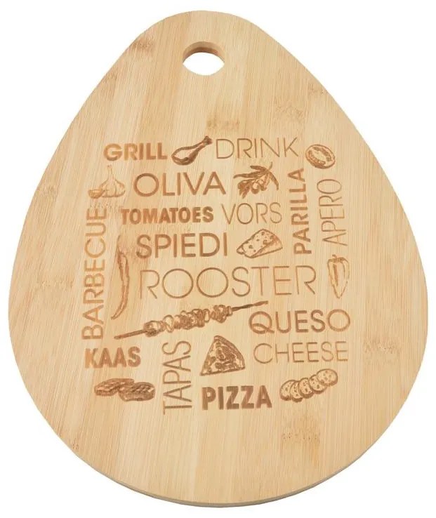 RCK Bambusz vágódeszka, kínálódeszka 35*25 cm 14006