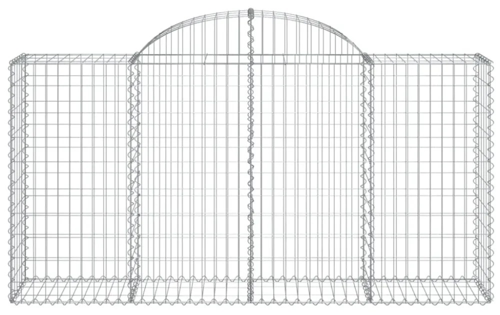 6 db íves horganyzott vas gabion kosár 200 x 50 x 100/120 cm